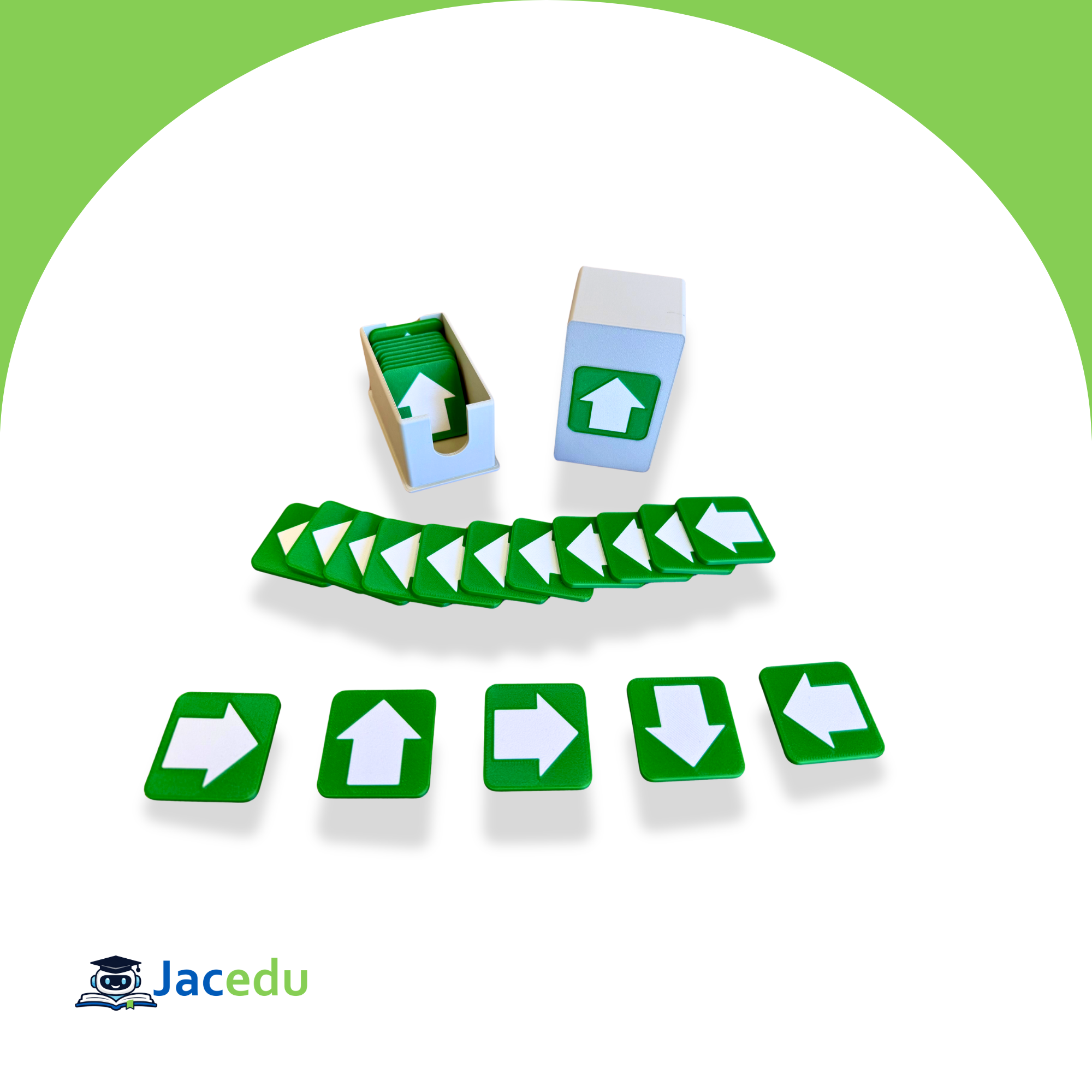 Programmeerkaartjes Set (24 stuks) – Voor BeeBot & Botley 2.0 – 3D-geprint
